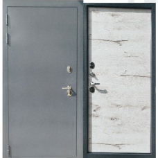 Дверь входная БАРИН-2 Букле графит - Арктик с терморазрывом